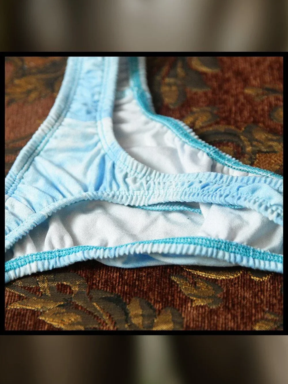 Mens Clouds Print High Waist Thong Handmade